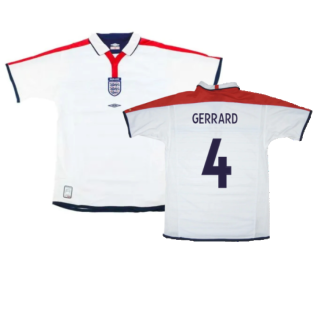 England 2003-05 Home Shirt (XXL) (Very Good) (Gerrard 4)
