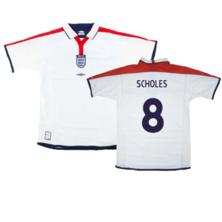 England 2003-05 Home Shirt (S) (Excellent) (Scholes 8)