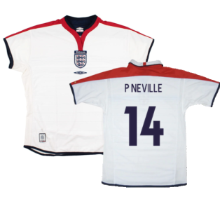 England 2003-05 Home Shirt (Womens) (10) (Excellent) (P Neville 14)