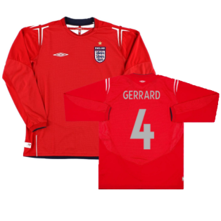 England 2004-2006 Long Sleeve Away Shirt (L) (Excellent) (Gerrard 4)