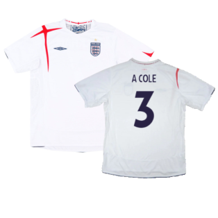 England 2005-07 Home Shirt (XXL) (Excellent) (A COLE 3)