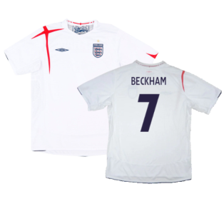 England 2005-07 Home Shirt (L) (Fair) (BECKHAM 7)