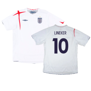 England 2005-07 Home Shirt (XXL) (Excellent) (LINEKER 10)