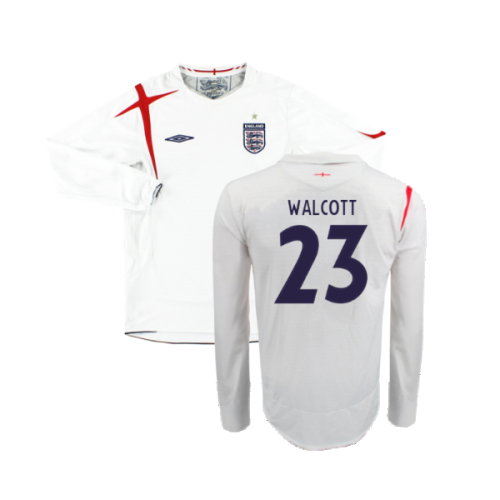 England 2005-07 Home Long Sleeve Shirt (XL) (Very Good) (WALCOTT 23)