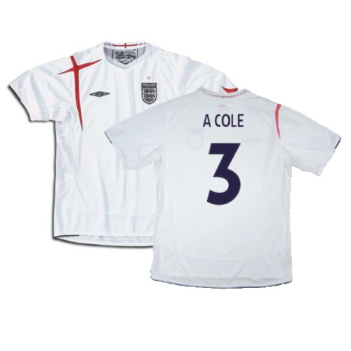 England 2005-2007 Home Shirt (XXL) (Very Good) (Very Good) (A COLE 3)