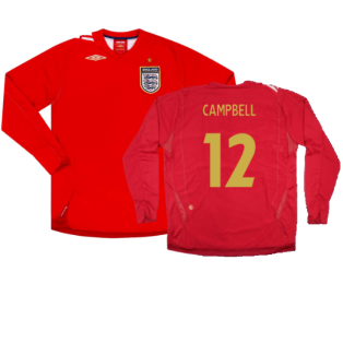 England 2006-08 Away Shirt (L/S) (L) (Very Good) (CAMPBELL 12)