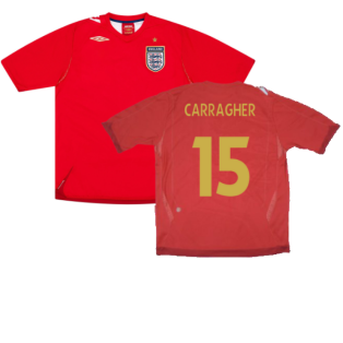England 2006-08 Away Shirt (S) (Very Good) (CARRAGHER 15)