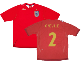 England 2006-08 Away Shirt (Good) (G NEVILLE 2)