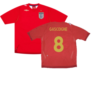 England 2006-08 Away Shirt (L) (Very Good) (GASCOIGNE 8)