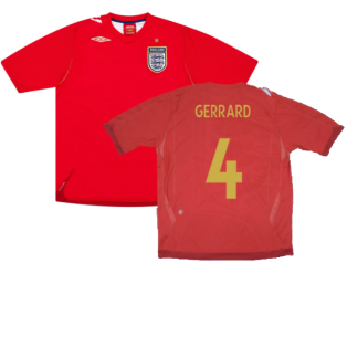 England 2006-08 Away Shirt (M) (Excellent) (GERRARD 4)