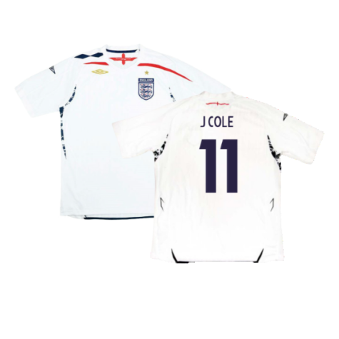 England 2007-09 Home Shirt (Very Good) (J COLE 11)