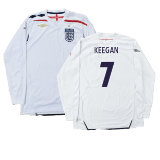 England 2007-09 Home Long Sleeved Shirt (L) (Mint) (KEEGAN 7)