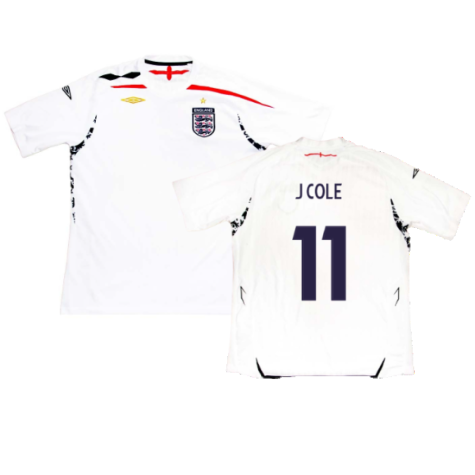 England 2007-2009 Home Shirt (XXL) (J COLE 11) (Fair)