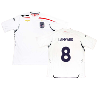 England 2007-2009 Home Shirt (XL) Rooney #9 (Good) (LAMPARD 8)