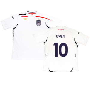England 2007-2009 Home Shirt (XXL) (OWEN 10) (Fair)