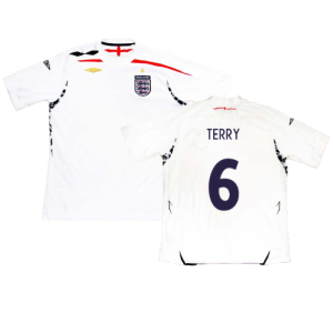 England 2007-2009 Home Shirt (XL) (TERRY 6) (Good)