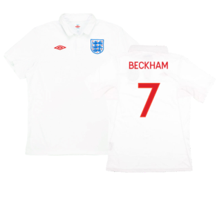 England 2009-10 Home (L) (Excellent) (BECKHAM 7)