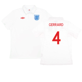 England 2009-10 Home (L) (Excellent) (GERRARD 4)