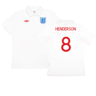 England 2009-10 Home (L) (Excellent) (HENDERSON 8)