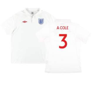 England 2009-10 Home Shirt (XL) (Fair) (A COLE 3)