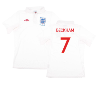 England 2009-10 Home Shirt (With South Africa Badge Detail) (Medium Boy) (Very Good) (BECKHAM 7)