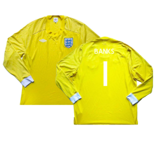 England 2010-11 Goalkeeper Shirt (L) (Mint) (BANKS 1)