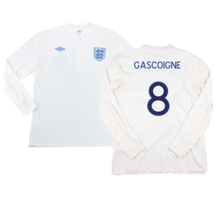 England 2010-11 Long Sleeve Home Shirt(M) (Good) (Gascoigne 8)