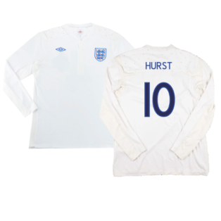 England 2010-11 Long Sleeve Home Shirt(M) (Good) (HURST 10)
