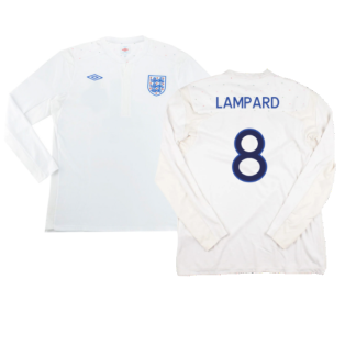 England 2010-11 Long Sleeve Home Shirt(M) (Good) (Lampard 8)