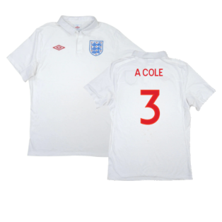 England 2010-2011 Home Shirt (XL) (Excellent) (A COLE 3)