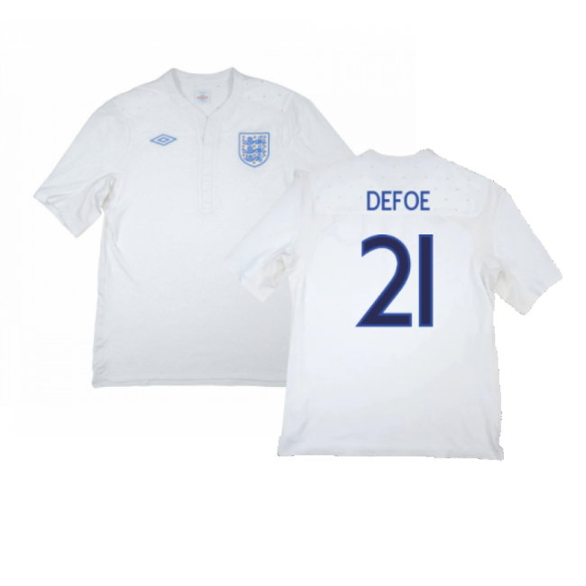 England 2009-10 Home Shirt (XXL) (Very Good) (Defoe 21)