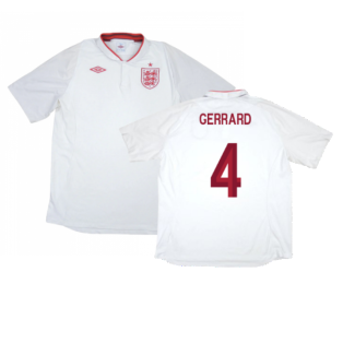 England 2012-13 Home Shirt (3XL) (Mint) (Gerrard 4)