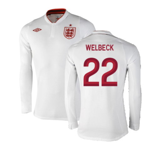 England 2012-13 Long Sleeve Home Shirt (L) (Fair) (Welbeck 22)