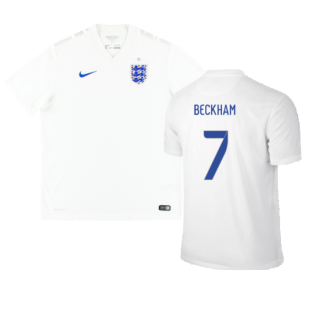 England 2014-16 Home Shirt (M) (Good) (BECKHAM 7)