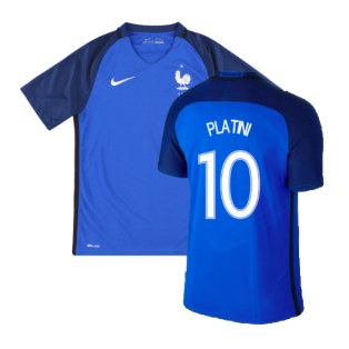 France 2016-17 Home Shirt (L) (Very Good) (PLATINI 10)