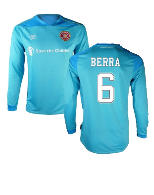Hearts 2020-21 GK Home Long Sleeve Shirt (L) (Berra 6) (Excellent)