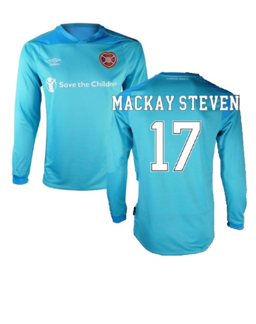 Hearts 2020-21 GK Home Long Sleeve Shirt (L) (Mackay Steven 17) (Excellent)