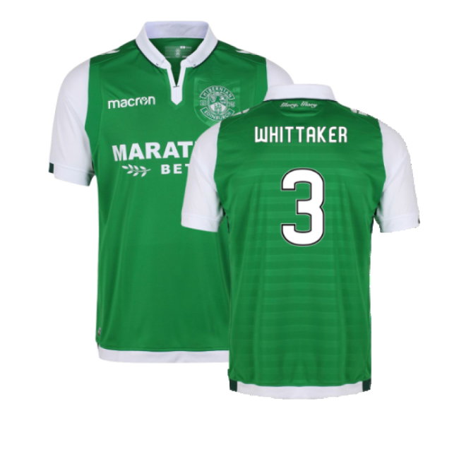 Hibernian 2017-18 Home Shirt (Excellent) (Whittaker 3)