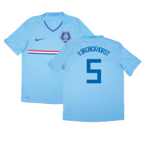Holland 2008-10 Away Shirt (XL) (Excellent) (V.Bronckhorst 5)