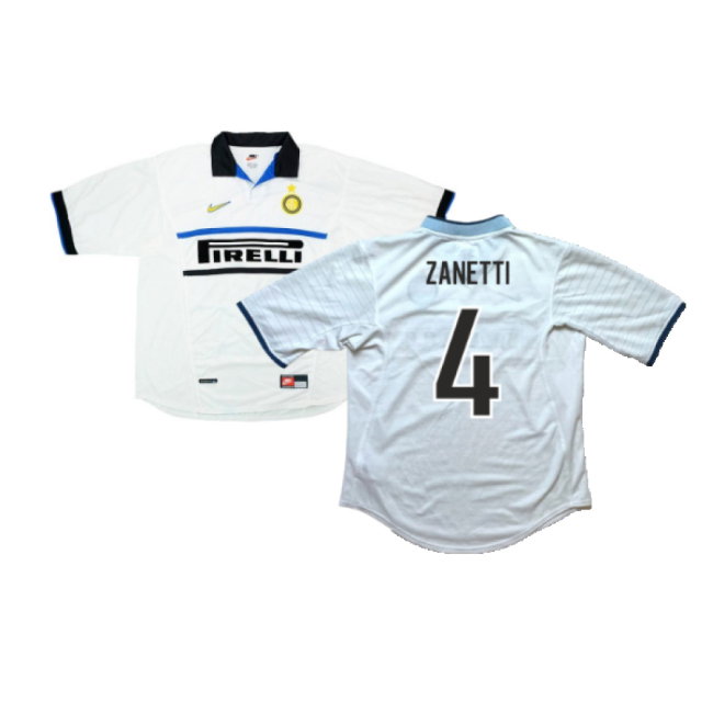 Inter Milan 1998-99 Away Shirt (XL) (Zanetti 4) (Excellent)