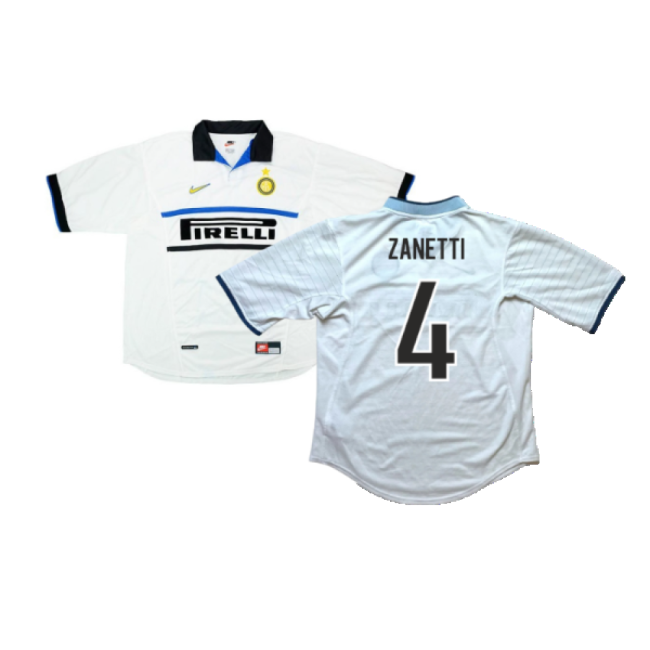Inter Milan 1998-99 Away Shirt (XL) (Zanetti 4) (Excellent)