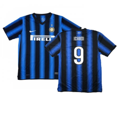Inter Milan 2010-11 Home Shirt (S) (Excellent) (Icardi 9)