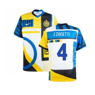 Inter Milan 2020-21 Fourth Shirt (L) (J ZANETTI 4) (Excellent)