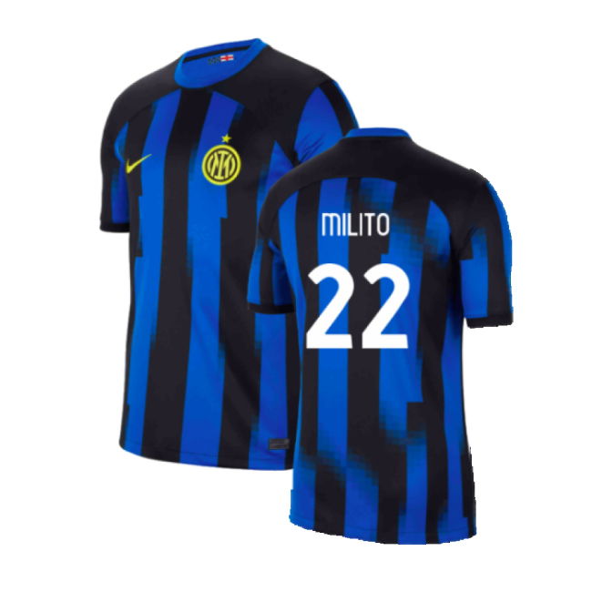 Inter Milan 2023-24 Home Shirt (SB) (Milito 22) (Excellent)