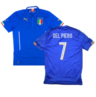 Italy 2014-16 Home (L) (DEL PIERO 7) (Very Good)