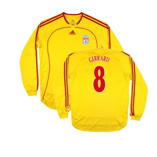 Liverpool 2006-2007 Away Long Sleeve Shirt (L) (Very Good) (GERRARD 8)