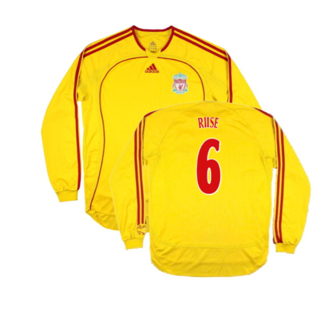 Liverpool 2006-2007 Away Long Sleeve Shirt (L) (Very Good) (RIISE 6)