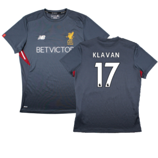 Liverpool 2017-18 New Balance Training Shirt (L) (Klavan 17) (Excellent)