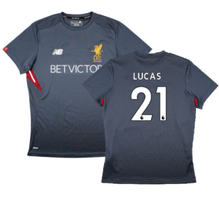 Liverpool 2017-18 New Balance Training Shirt (L) (Lucas 21) (Excellent)