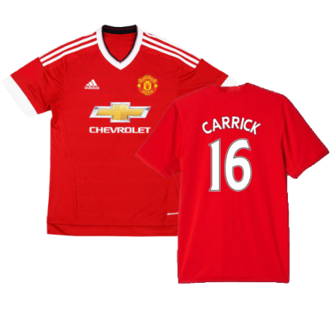 Manchester United 2015-16 Home Shirt (S) (Carrick 16) (Very Good)